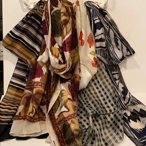 4/8-50 -56 inch NECK SCARVES- Browns-blues-black